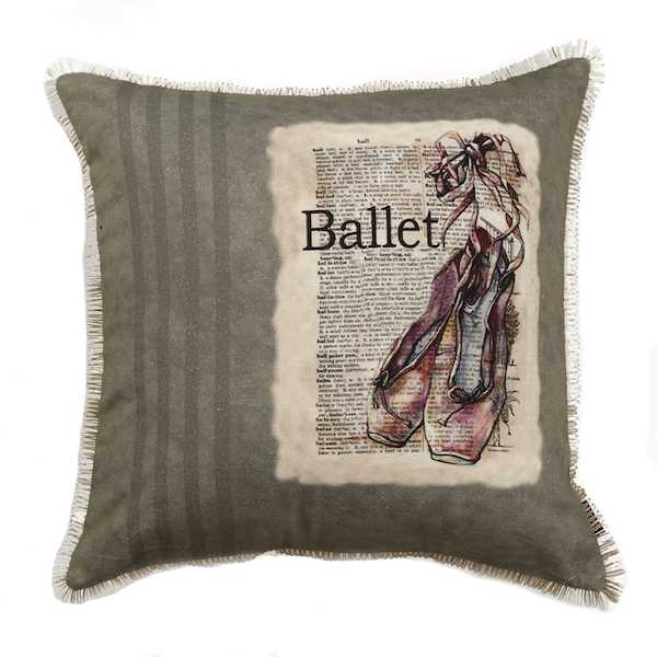 Ballet Script Cushion